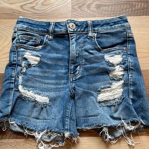 american eagle high rise shorts